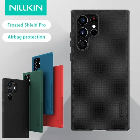 Матовый защитный чехол Nillkin для телефона с подушкой безопасности, сильная поддержка, жесткая задняя крышка из ПК + ТПУ для Samsung Galaxy S22 Ultra/S22