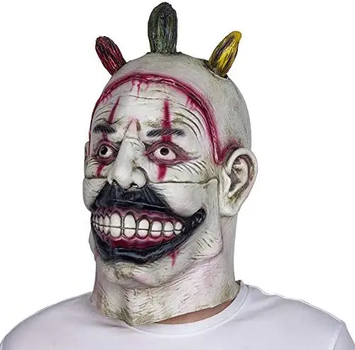 Пышная маска клоуна косплей на Хэллоуин Страшные аксессуары для костюма
