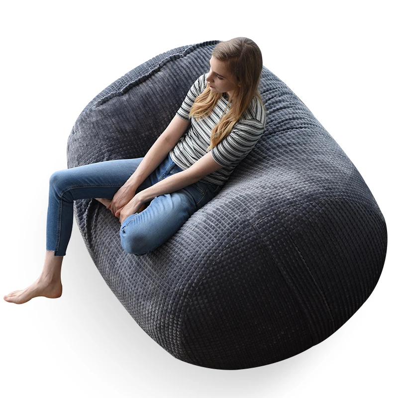 

Giant Bean Bags for Kids Adults Living Room Furniture Beanbag Filler Elastic Crushed Sponge Gaming Bag Chairs Sofa DUO(5.5FT)