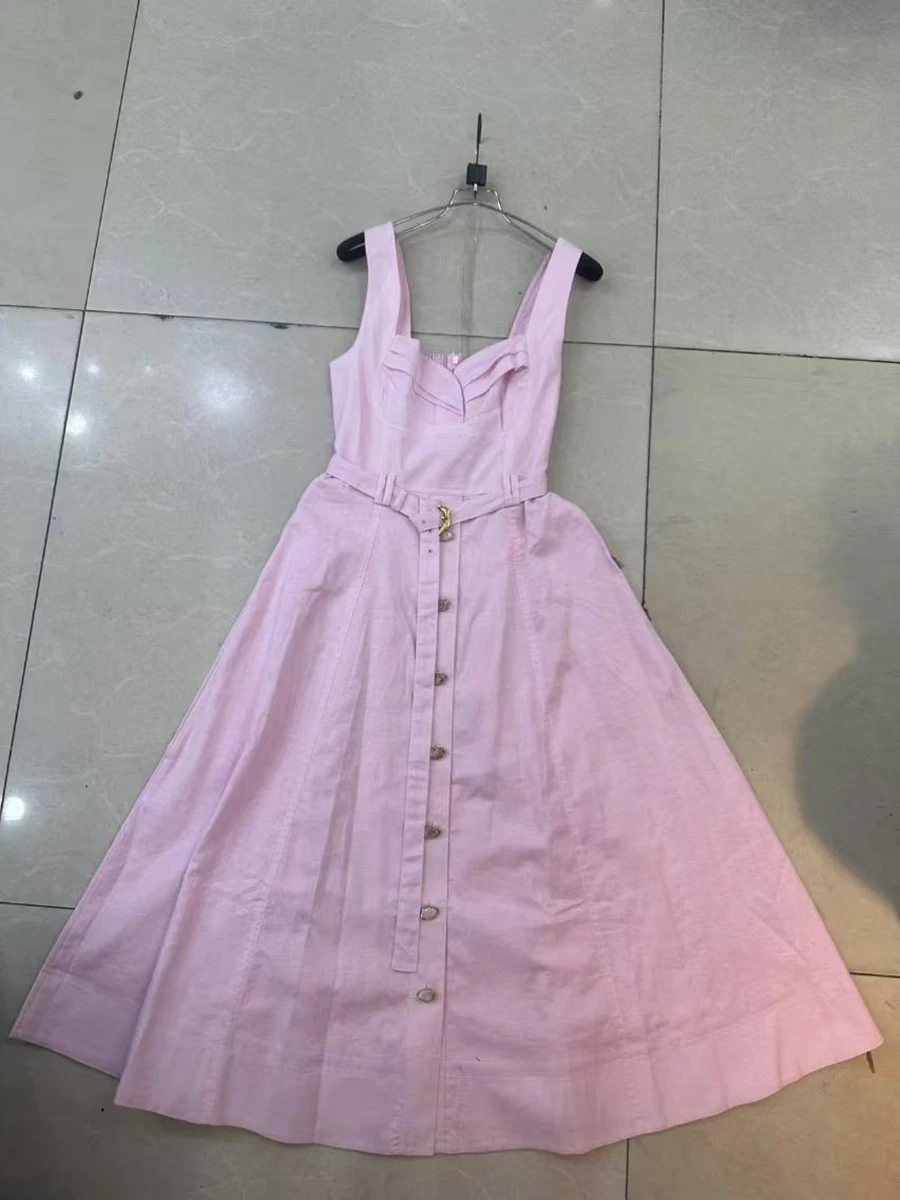 VGH элегантные однотонные платья для женщин с квадратным воротником без рукавов и