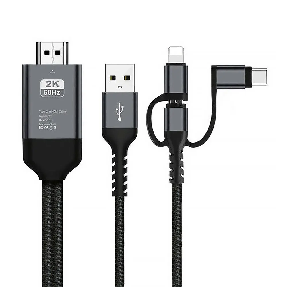 2 м HDMI-совместимый кабель Micro USB Тип C к HDMI преобразователь HDTV TV Цифровой AV адаптер