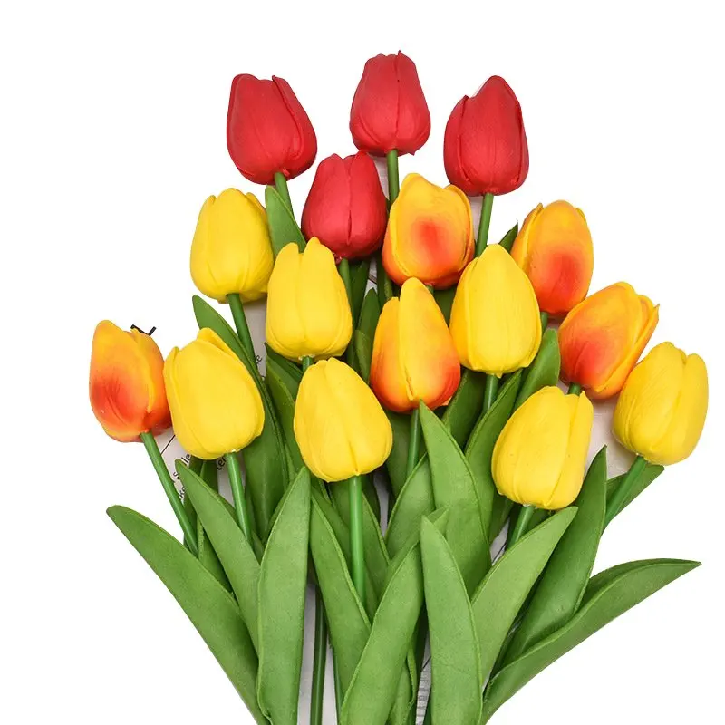 

5pcs/Bouquet New PU Tulip Artificial Flower Real Touch Fake Flower Bouquet for Wedding Decoration Flowers Home Garen Decor