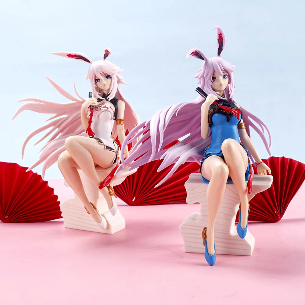 

19CM Anime Honkai Impact 3 cheongsam Yae Sakura Sitting posture Action figure PVC Model toys Ornaments doll gifts