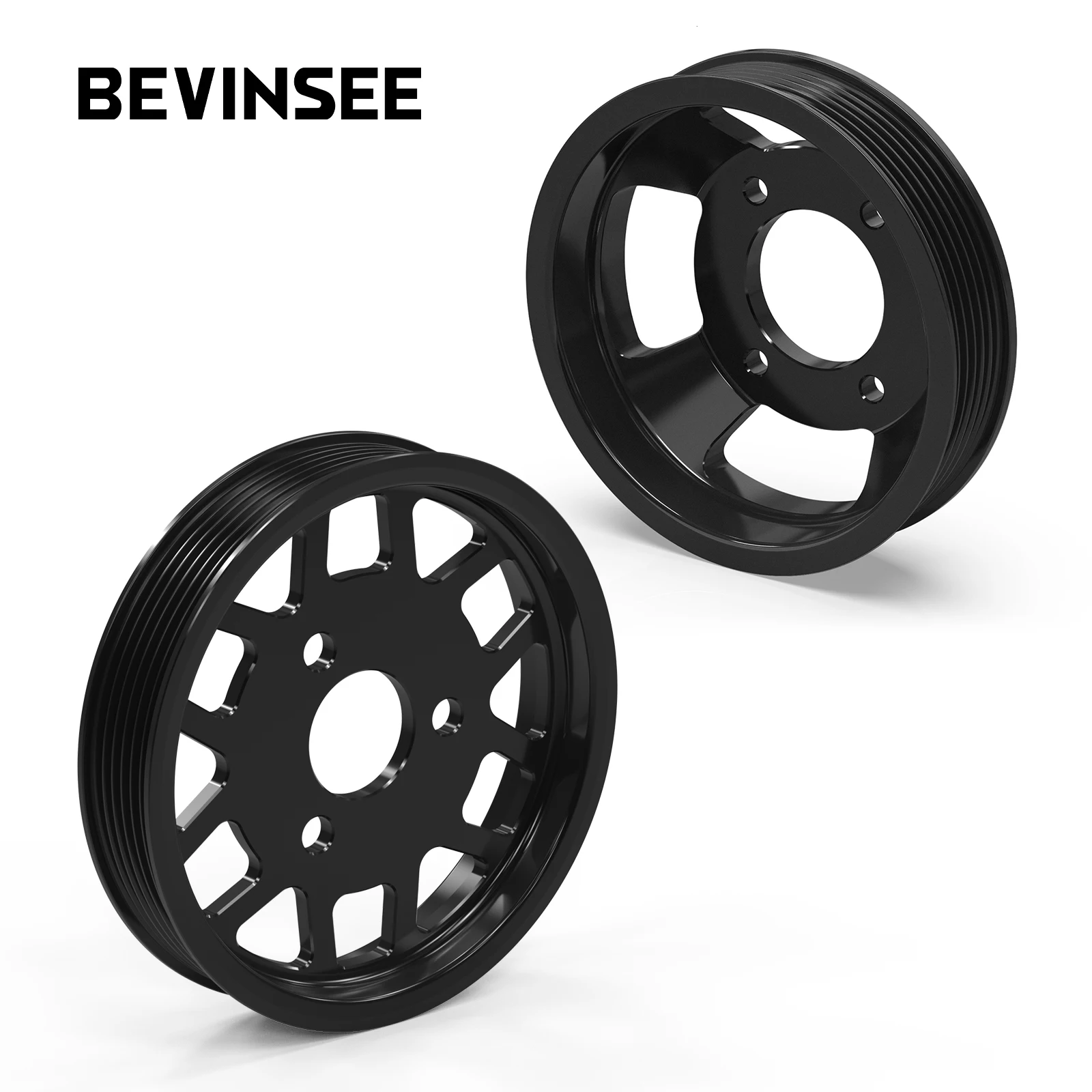 

Алюминиевый комплект шкивов водяного насоса и насоса гидроусилителя руля BEVINSEE для двигателя BMW M52TU M54 E46 330i 325i 323i 328i E39 528i 530i X3 E83 2.5i 3.0i X5 E53 3.0i E38