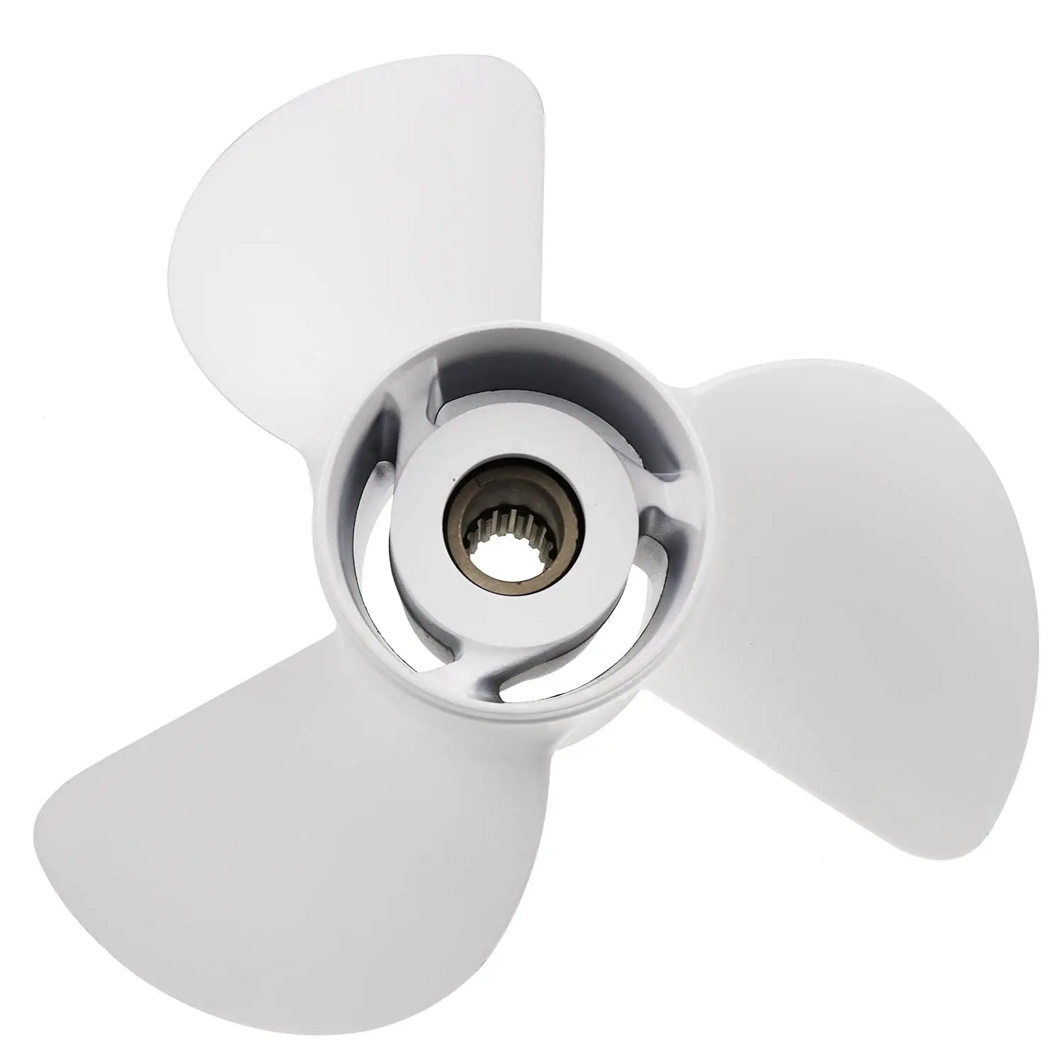 Лодочный пропеллер 9-7/8x9 подходит для Yamaha подвесной 25HP-30HP 3 лезвия Алюминиевый