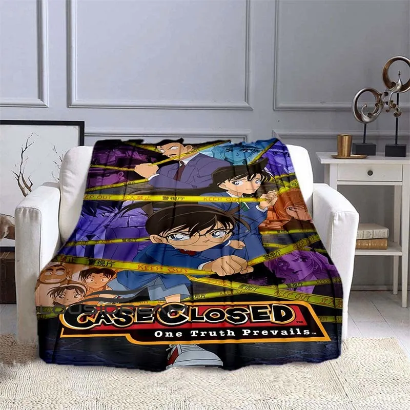 

Detective Conan Mystery Animation Super Soft Blanket Cartoon Cover Blanket Bedding Flannel Kids and Adult Bedroom Sofa Decor