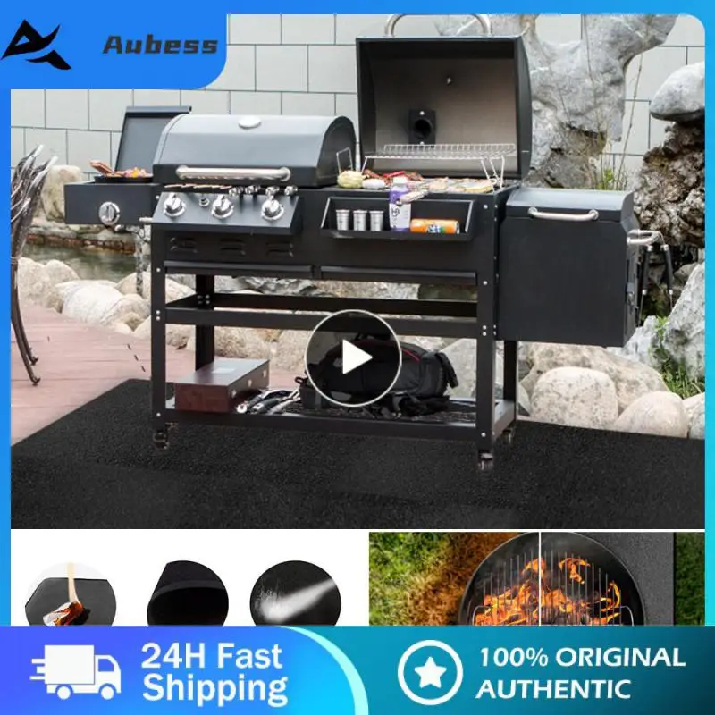 

5/8/10PCS BBQ Fireproof Mat Fire Pit Pad Grill Splatter Heat Resistant Rug for Patio Backyard Floor Protector Outdoor Lawn Cover