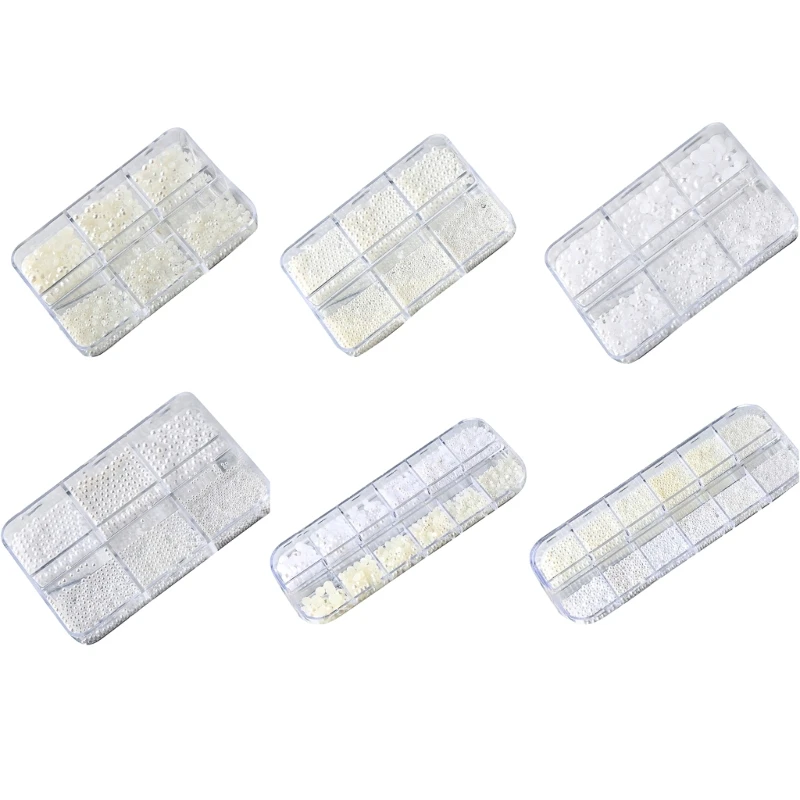 

Полукруглые жемчужины из АБС-пластика, имитация жемчуга, акриловые зеркальные бусины для скрапбукинга, 3D украшение для ногтевого дизайна