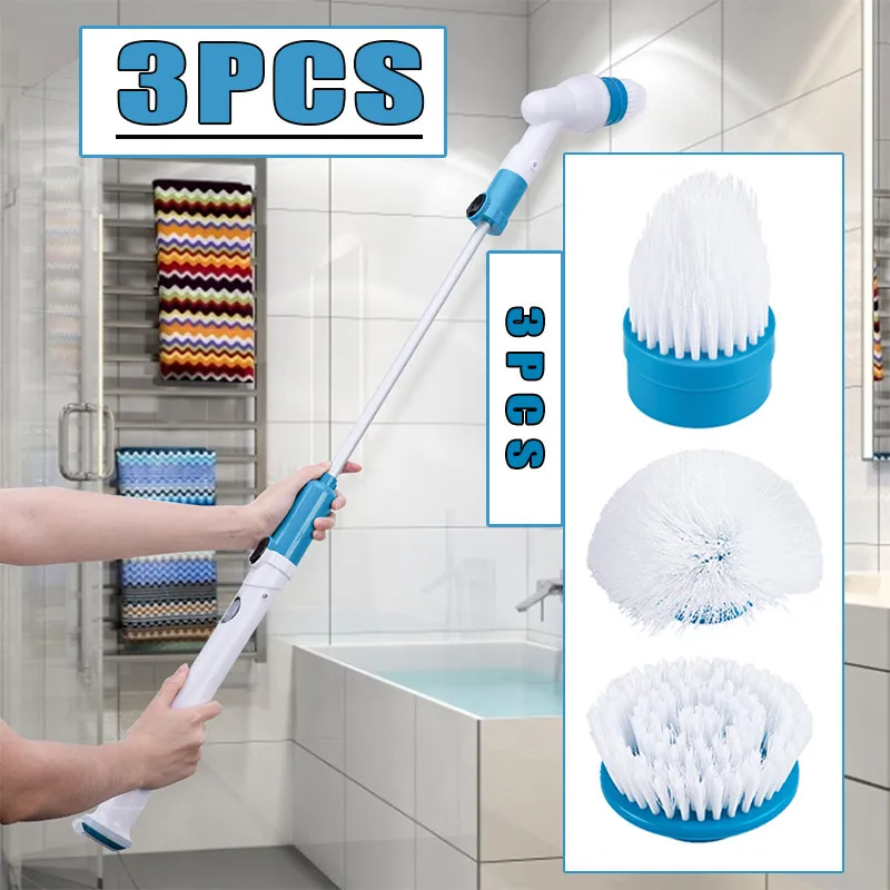 Cordless Handheld Charging Electric Cleaning Brush Electric Spin Scrubber Turbo Scrub Cleaning Brush With Brush Head Wash Tool