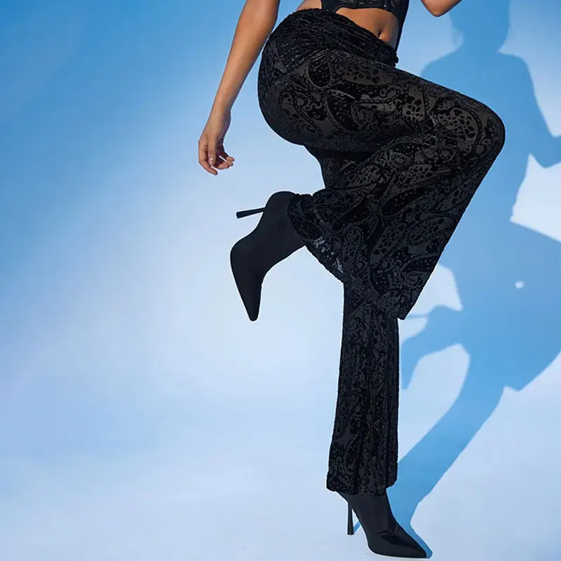 Женские брюки большого размера Готическая Повседневная облегающая одежда