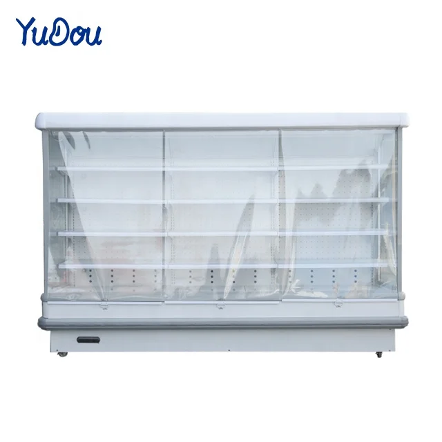 

Supermarket Commercial Refrigeration Equipment Open Beverage Display Chiller For Vegetable And Fruit