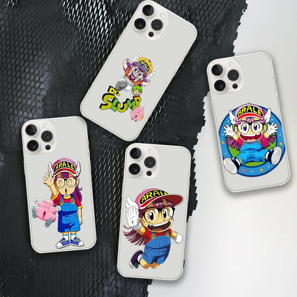Чехол для телефона Cartoon Dr S-Slump A-Arale iPhone 12 11 13 14 15 16 Max Pro Plus прозрачный мягкий корпус