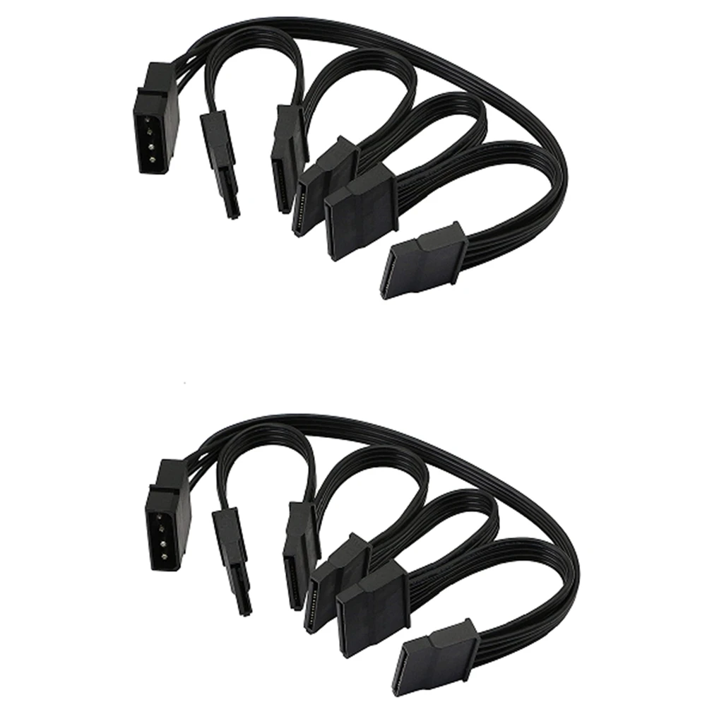 

Разветвитель питания для жесткого диска, 2 шт., 4 контакта, IDE, от 1 до 5 SATA, 15 контактов, кабель питания для DIY жесткого диска, ПК Sever 18AWG Power