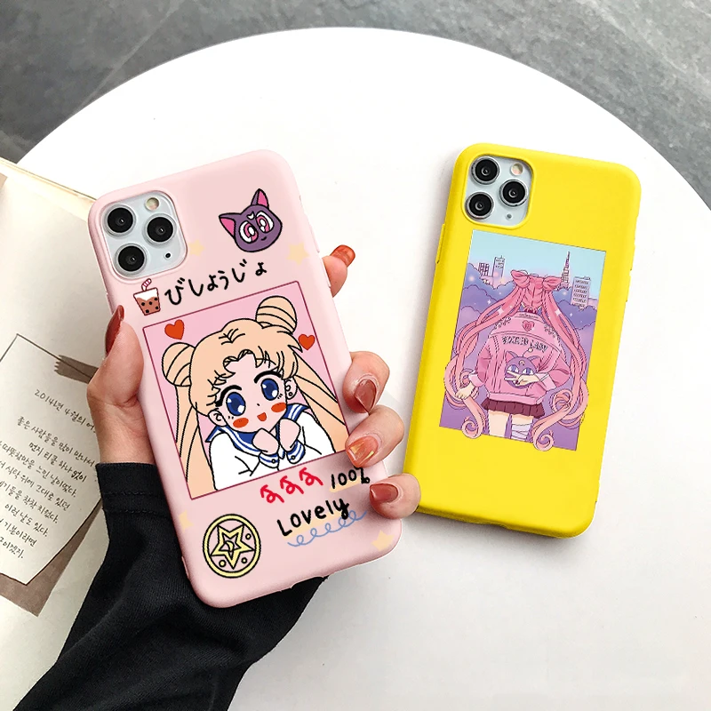 Милый чехол с аниме Сейлор Мун для Huawei Honor 10 10i P30 P20 P40 Mate 20 Lite Pro 8X 8A 9X Nova 5T P Smart 2021 Y6 Y7
