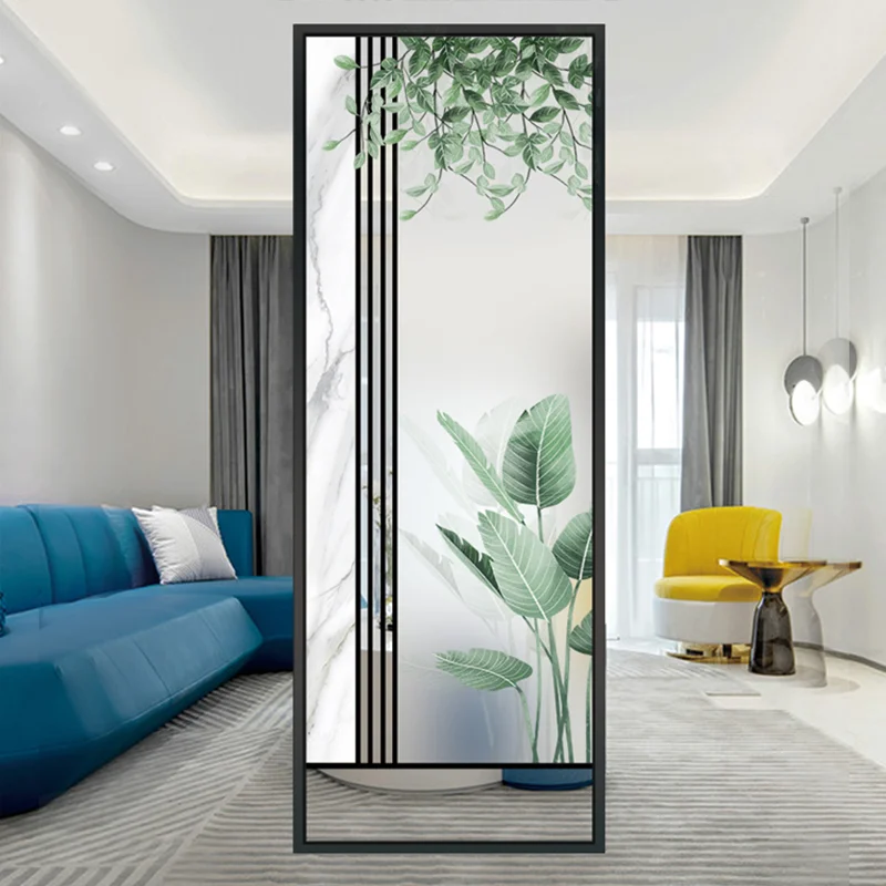 

Glass partition wall, toughened and transparent, domestic living room, hallway, toilet luxury, double-sided screen and simple