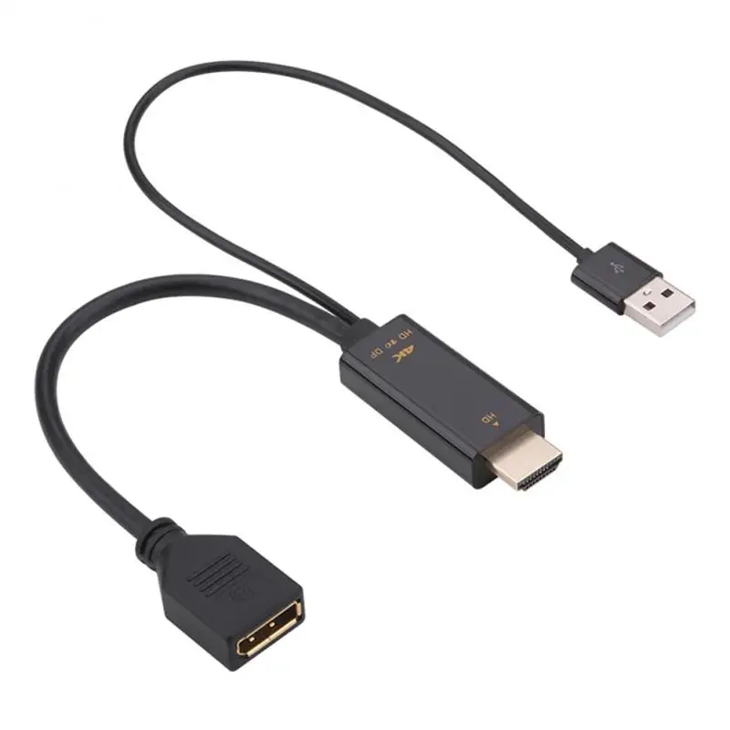 

Портативный HDMI-совместимый с Dp конверсионной линией 4k * 60hz Usb зарядный кабель Displayport 3840*2160p Hd адаптер Офисные инструменты