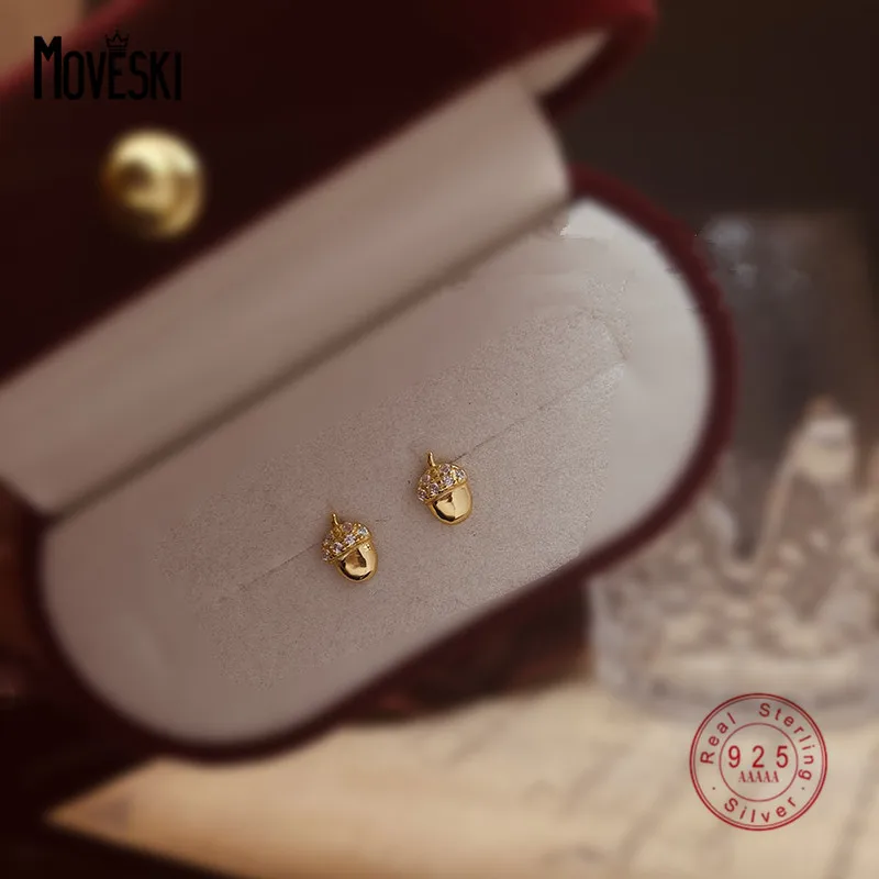 

MOVESKI 925 Стерлинговое Серебро, маленькая милая сосна, женская мода, Простые Летние новые ювелирные изделия