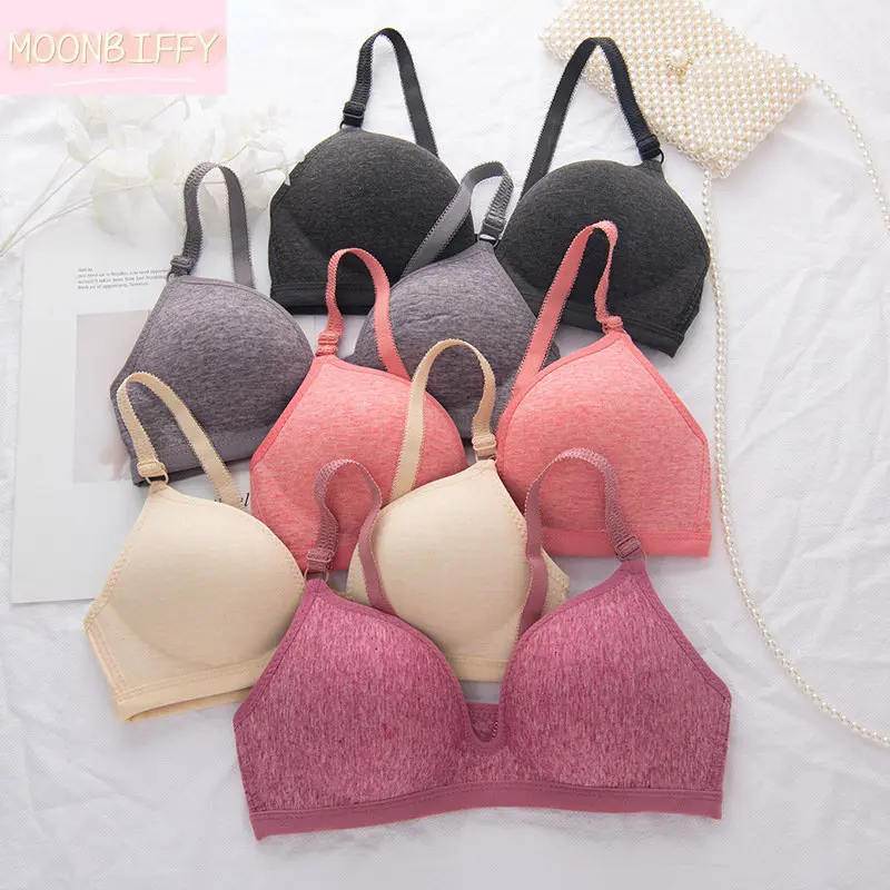 

Бюстгальтер с эффектом пуш-ап, Бралетт, нижнее белье, топы для сна, хлопковый бюстгальтер без косточек, пикантный тонкий женский мягкий брелок