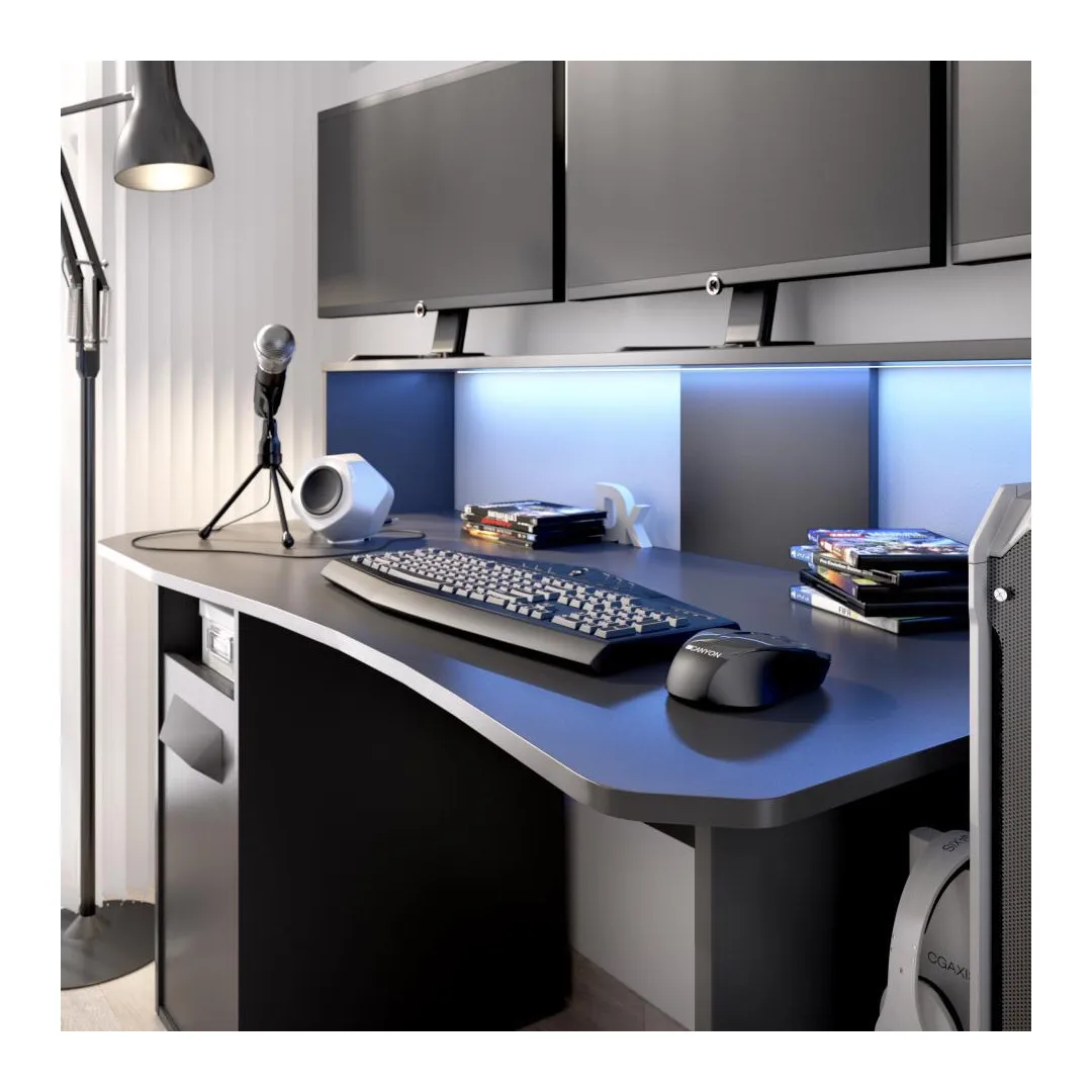 Klen graphite LED Gaming desk | Мебель