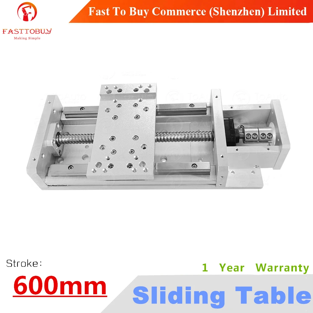 

Stroke 600 mm CNC Electric Sliding Table with Lead Screw 1605 Linear Guides & Resolution 0.02mm for CNC Machine