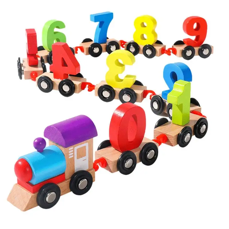 

Wooden Digital Train Toy High-Quality Wooden Train Set Toys Toy Train Set For Kids Age 3 And Up Preschool Early Educational Toys