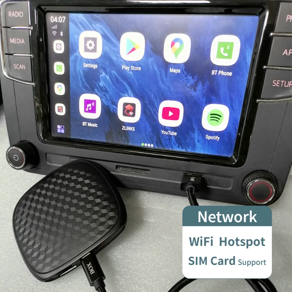 

High Performance Carplay Ai Box Wireless Carplay Box Car Multimedia Player 4+64G Suitable For Car OEM Wired Carplay