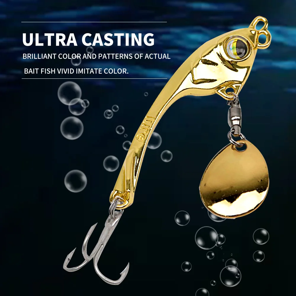 Спиннинговая блесна ORJD металлическая Приманка VIB 10 г 15 длинная с хвостом в виде