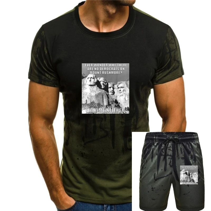 

Funny Political Republican Mount Rushmore Democrats T Shirt Man Fashionable Cosie Tops & Tees Cotton T Shirts Design