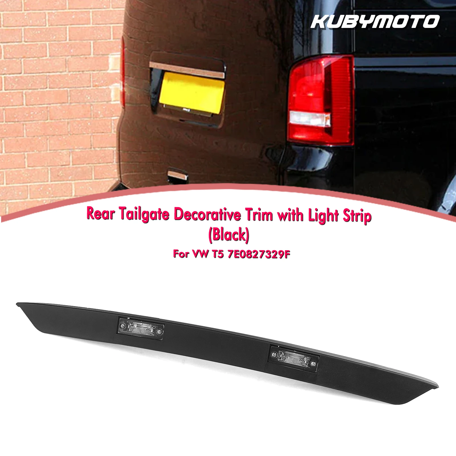 

Задний багажник автомобиля, номерной знак, крышка задней двери, накладка с подсветкой для Volkswagen VW Transporter T5 2003-2015