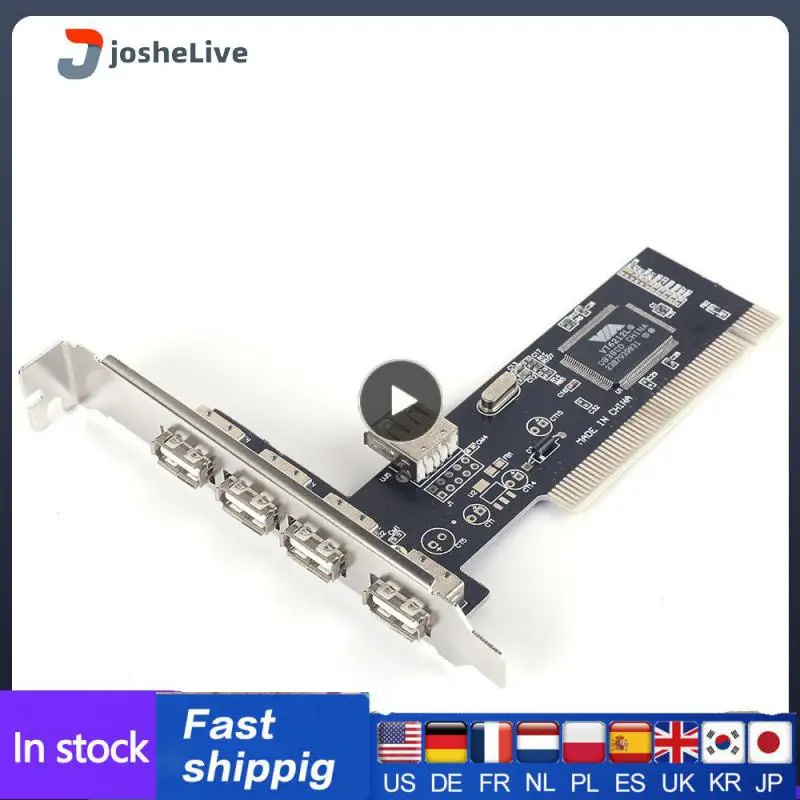 

Convenient Usb 2.0 Pci-e Expansion Card 1 Pcs Pci Usb Card Plug And Play Mini Usb Expansion Card Office Accessories Portable