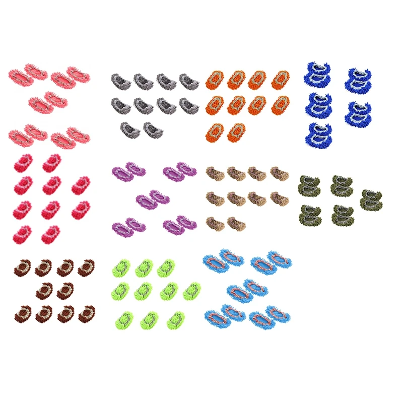 

10PC Multifunction Floor Dust Cleaning Slippers Shoes Lazy Mopping Shoes Home Floor Cleaning Micro-Fiber Cleaning