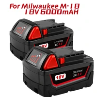 18v 6 0ah replacement for milwaukee m18 xc lithium battery 48 11 1860 48 11 1850 48 11 1840 48 11 1820 rechargeable batteries