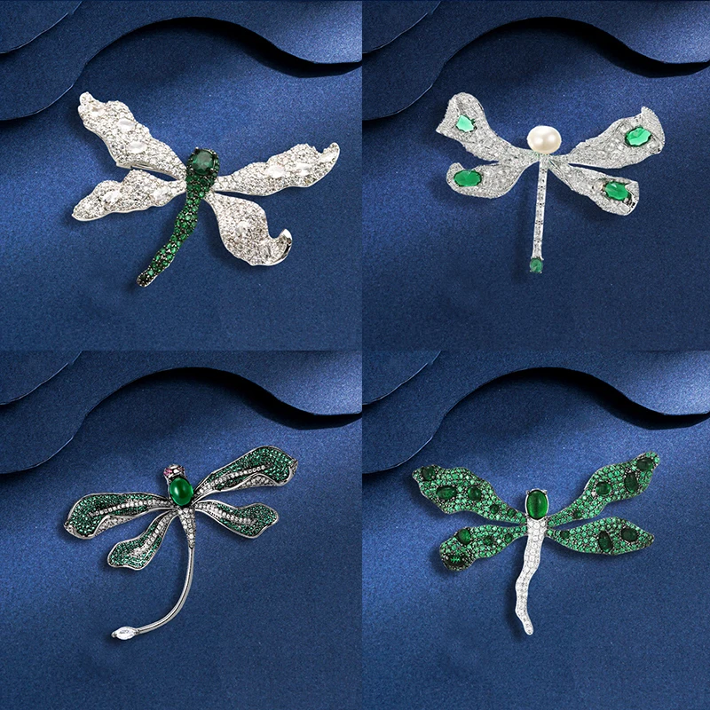 OKILY изысканные кубические циркониевые броши в форме стрекозы атмосфера для