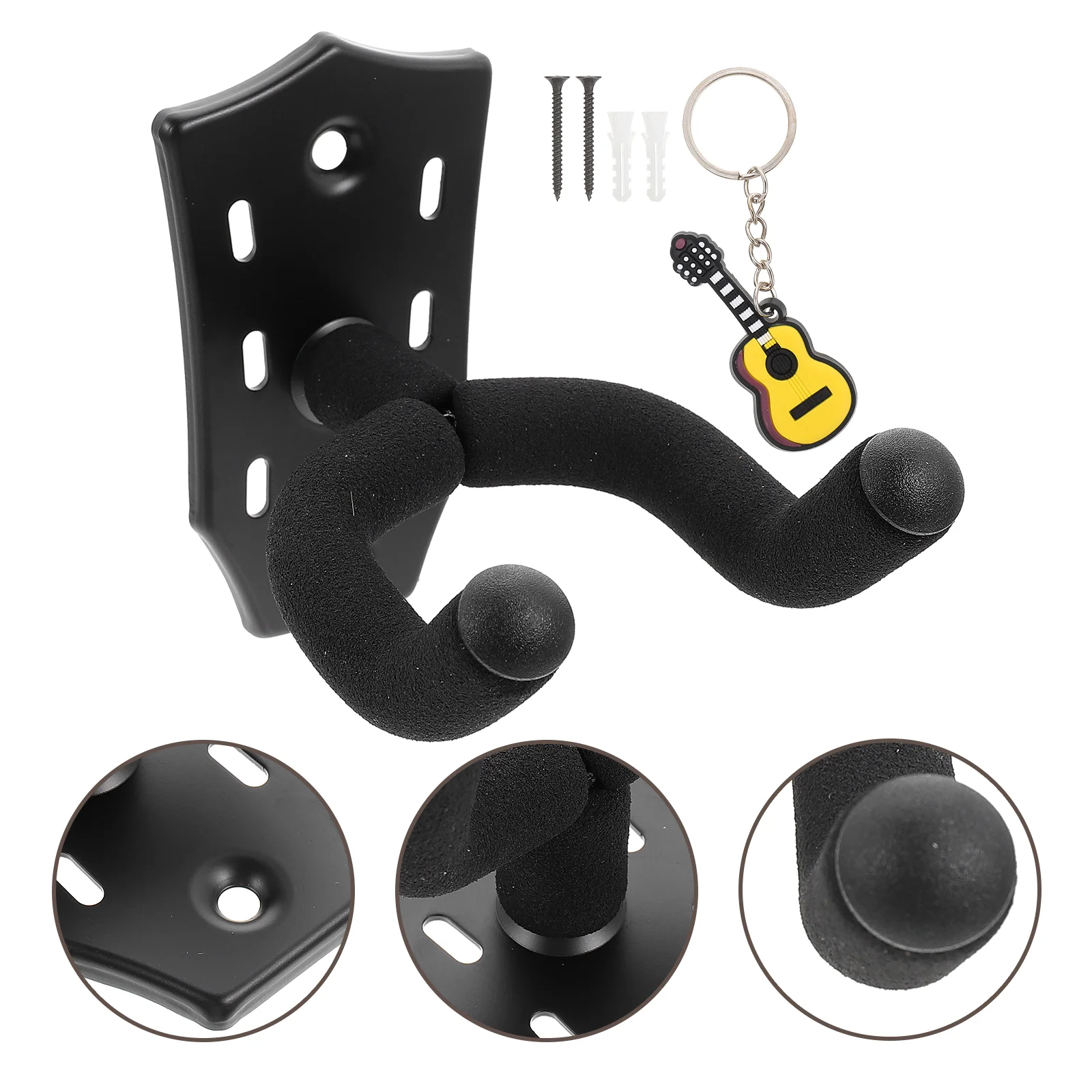

1 Set Electric Guitars Ukulele Wall Hanger Musical Instrument Hanger Rack for Families Co-worker Friends