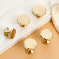 round brass dresser knobs drawer pulls handles cabinet door knob handle simple golden kitchen hardware furniture wardrobe pull
