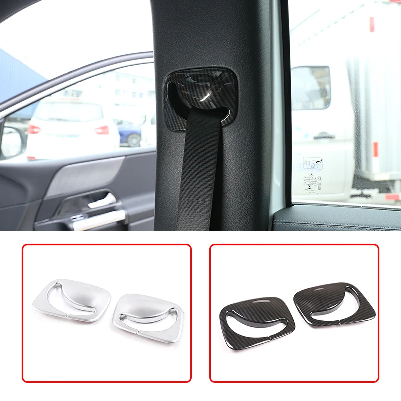 

Аксессуары для интерьера из АБС-углеродного волокна, 2 шт., накладка на ремень безопасности для Mercedes Benz B Class W247 2019-2020, аксессуары