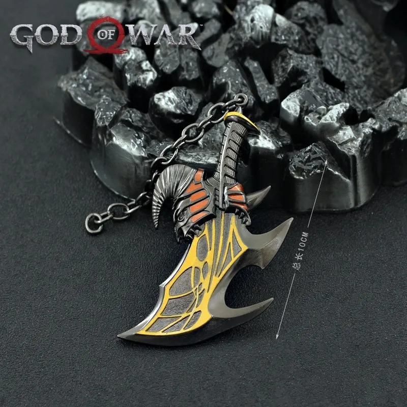 

God of War Weapon Kratos Runic Blades of Chaos Ghost of Sparta Game Figure Sword Katana Keychain Model Kids Toy Halloween Gifts