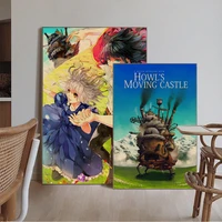 howls moving castle movie posters for living room bar decoration nordic home decor