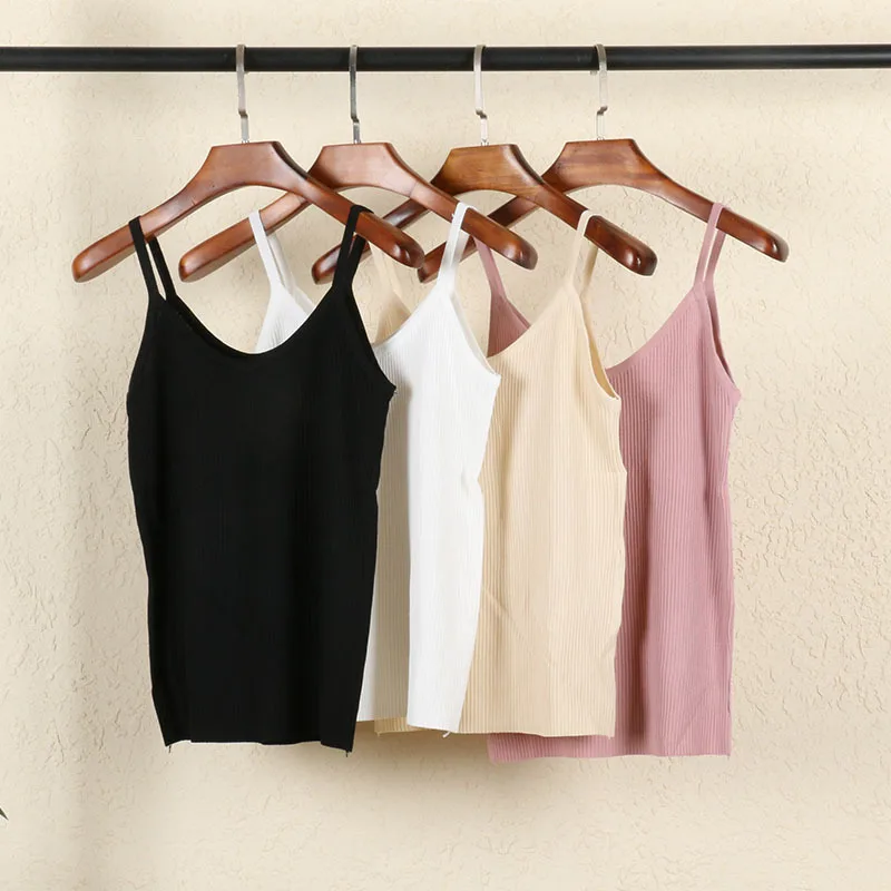 

Женская Трикотажная майка с V-образным вырезом, сезон весна-лето