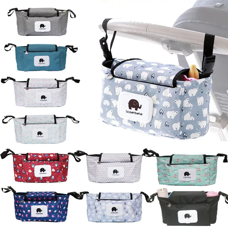 

Mummy Diaper Bag Baby Stroller Organizer Bag Hook Baby Carriage Waterproof Large Capacity Stroller Accessories Travel Nappy