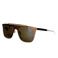 vintage brown metal sunglasses for men fashion brand designer with the same glasses womens leisure sunshade mirror 0913