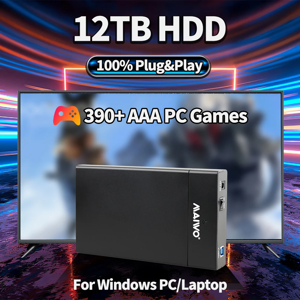 Портативная игровая консоль Playnite System 12 ТБ с жестким диском и 390+ играми на ПК AAA для