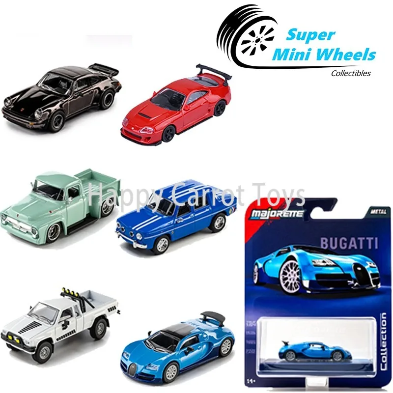 Фото Оригинальная коллекционная серия Majorette 1:64 WAVE4: Металлические модели автомобилей Porsche 930 Turbo, Toyota Supra, Hilux, Bugatti, Ford F-100 №1