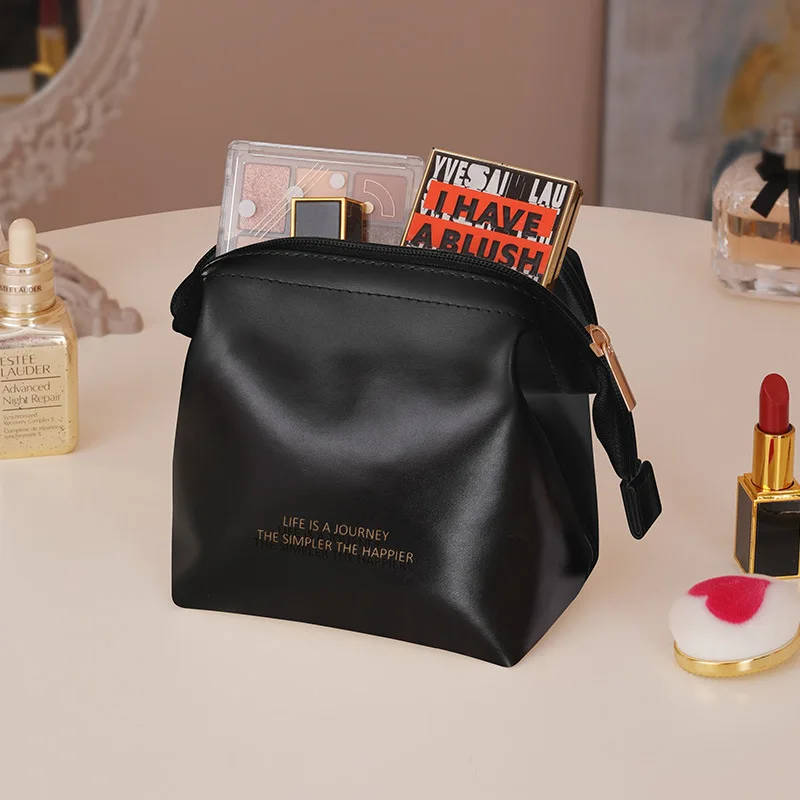 

Portable Travel Cosmetic Bag Waterproof Makeup Case Women Zipper Handbag Organizer PU Storage Pouch Girls Toiletry Wash Bags