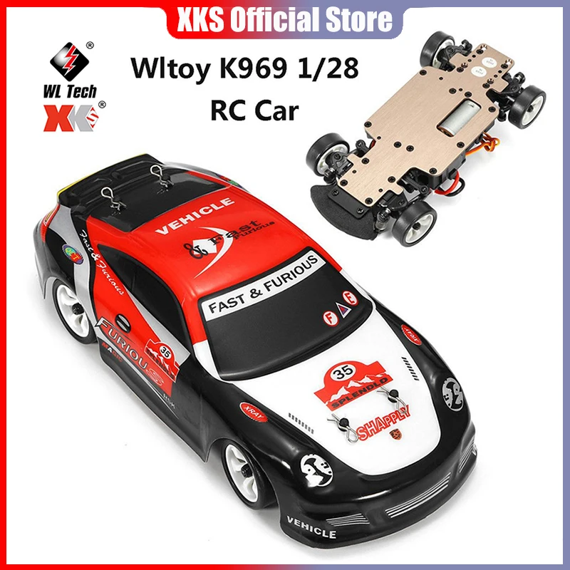 Wltoys K969 1:28 RC Car 2.4G 4WD Brushed Motor Voiture Telecommande 30KM/H High Speed RTR RC Drift Car Alloy Remote Control Car