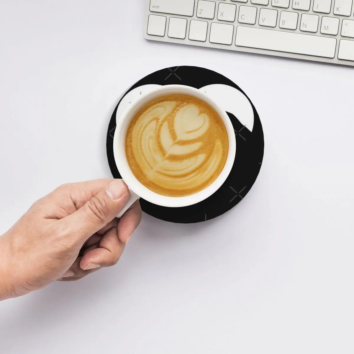 Керамические подставки Сердце гигантского шнауцера (4 шт.)