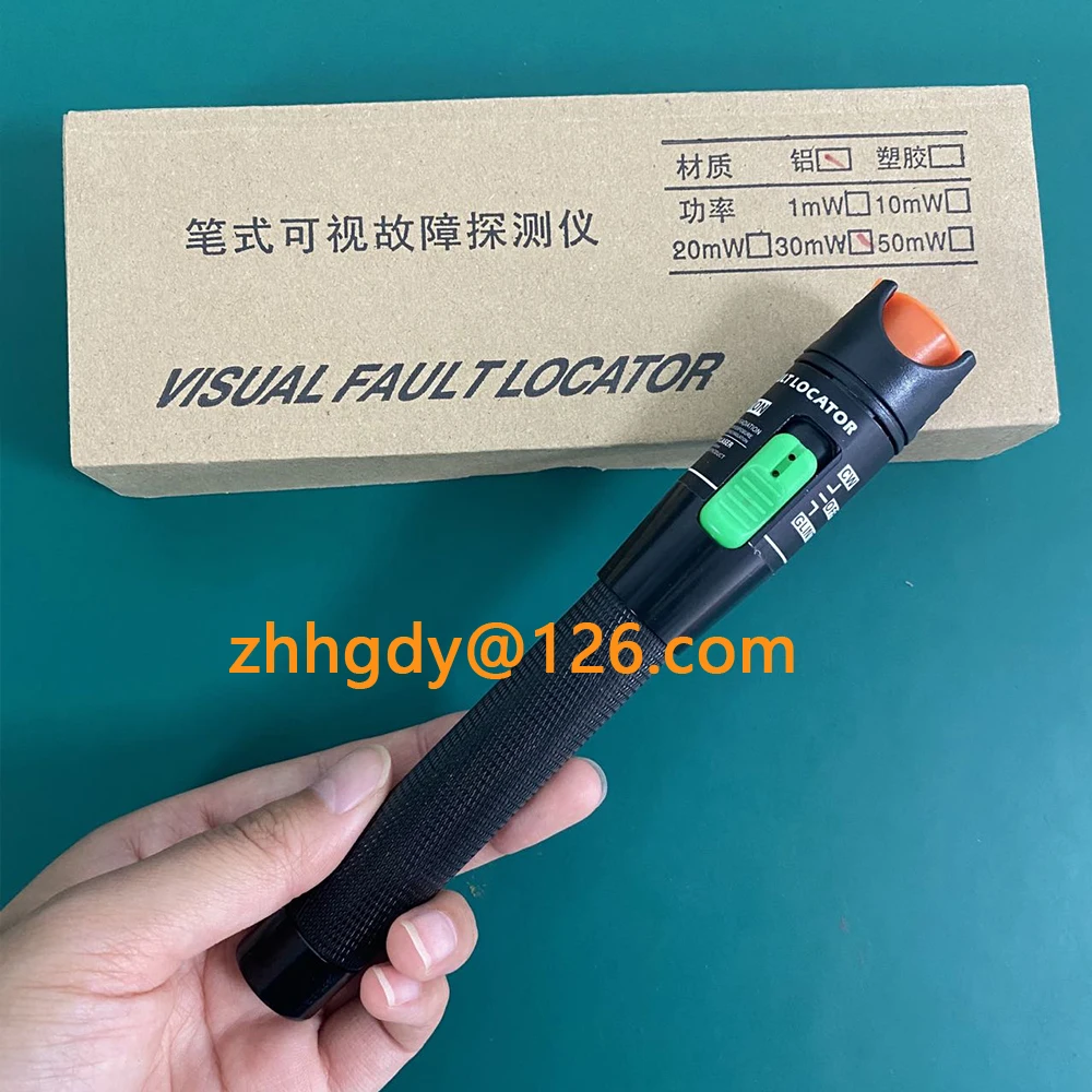 

30KM VFL Light Pen Optic Light Source Fiber Cable Tester 30mW Visual Fault Locator 650+10nm Wavelength FC,SC,ST Universal