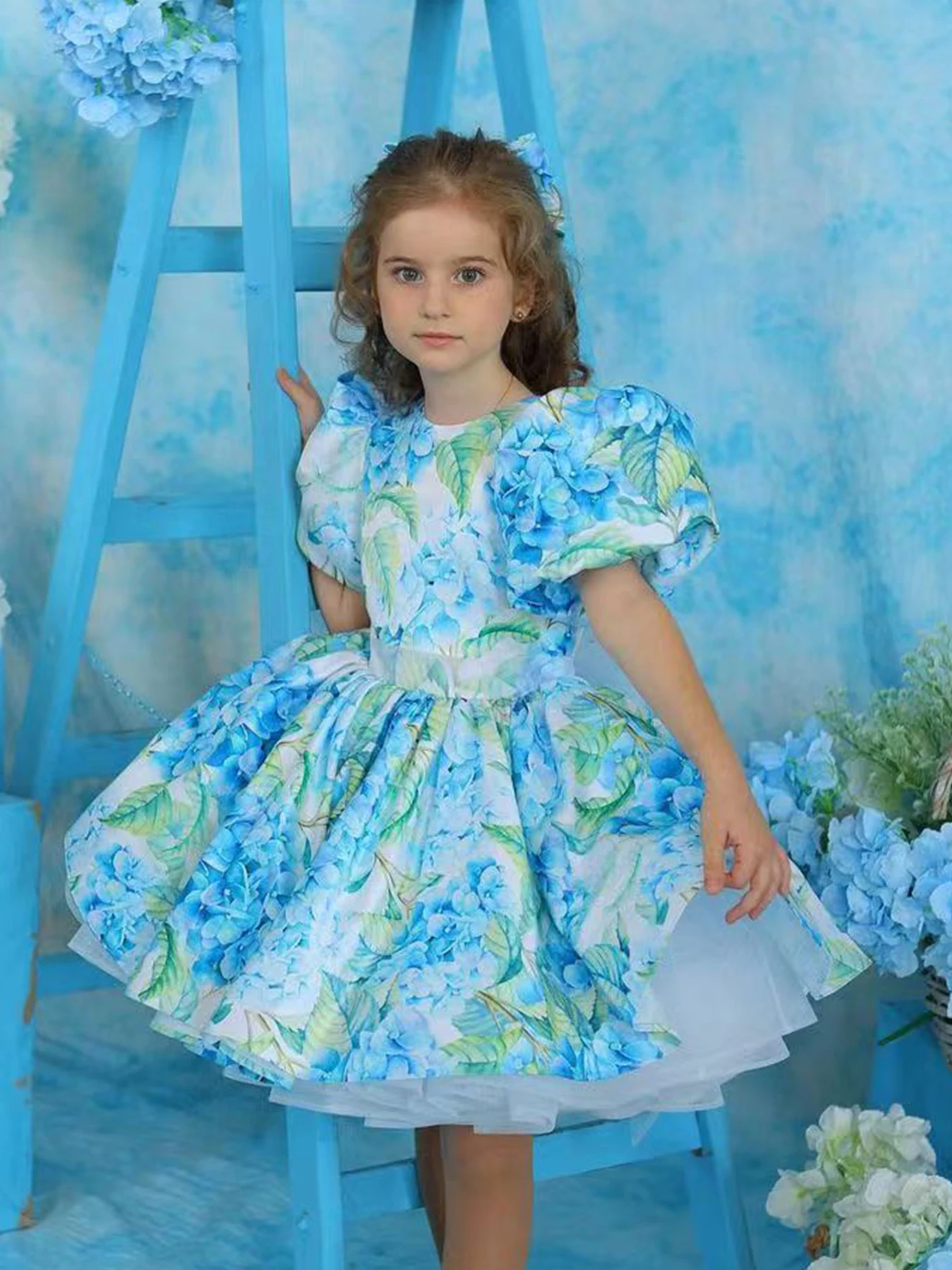 Цветочное свадебное платье для девочек дня рождения с яйцом красивое Оформление