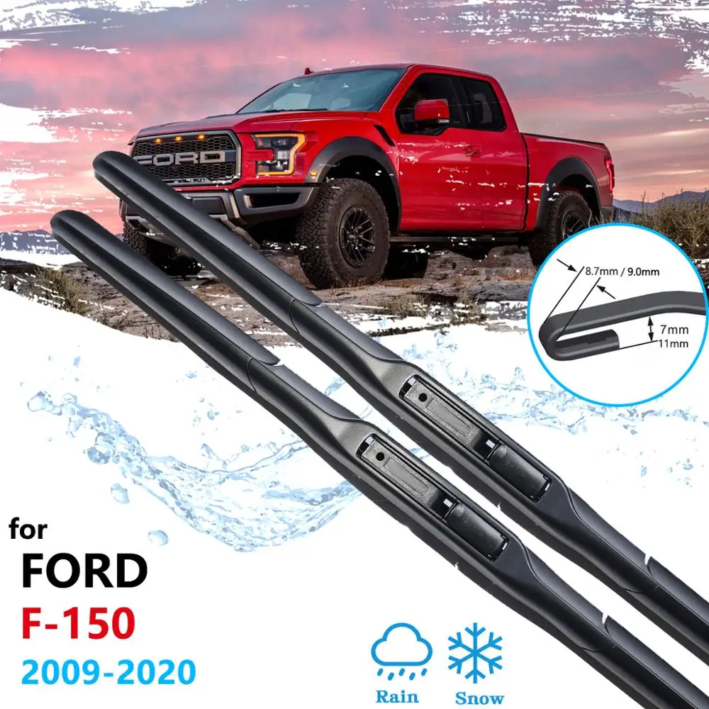 Car Wiper Blade for Ford F150 2009~2020 F-150 Raptor LOBO XL XLT Front Windscreen Washer Brushes Accessories 2010 2017 2018 2019