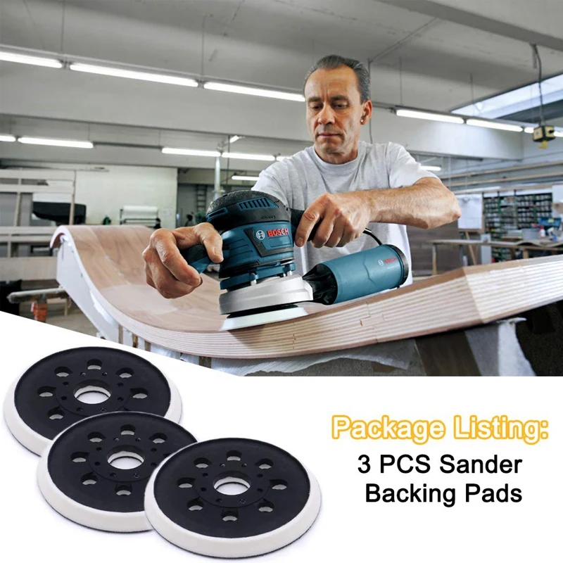5-дюймовая сменная шлифовальная машина с 8 отверстиями на липучке подложка для
